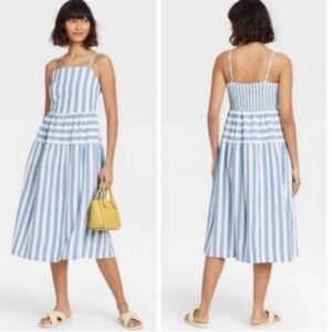 Universal Thread Midi Striped Dress With Pockets